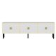 Meuble TV design karven L150cm Blanc et Or