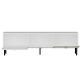 Meuble TV design Valmo L150cm Blanc et Or