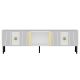 Meuble TV design Valino L150cm Blanc et Or