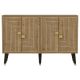 Buffet design Karat L120cm Chêne clair et Or