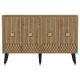 Buffet design Buron L120cm Chêne clair et Or