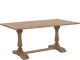 Table de salle à manger style campagnard Jurie L220cm Bois massif Naturel