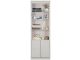 Bibliothèque avec 2 portes Annela L74cm Pin Blanc Laqué