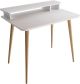 Bureau style scandinave minimaliste Dylia L90cm Blanc et Bois naturel