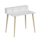 Bureau style scandinave Anayis L90cm Blanc et Bois clair