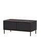 Table basse Shonna L90cm Anthracite et Effet marbre Noir avec bordure Or