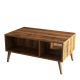 Table basse avec rangement Elena L90cm Bois foncé