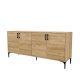 Buffet moderne 4 portes Elliot L180cm Chêne clair