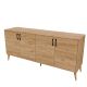 Buffet design minimaliste 4 portes Horra L180cm Chêne clair