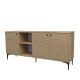 Buffet design 3 portes et 2 niches Warda L180cm Chêne clair