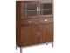 Buffet haut avec portes et tiroirs Kitoko L105xH140cm Acacia Marron