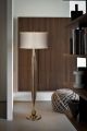 Lampadaire design Orina H160cm Abat jour Taupe foncé Métal Or