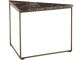 Table basse triangulaire design moderne Stephan L55cm Effet marbre et Métal Marron