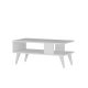 Table basse style scandinave Jatte L90xH40cm Blanc