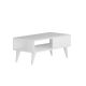 Table basse style scandinave Samar 58x43,3cm Bois Blanc