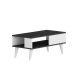 Table basse style scandinave Samar 58x43,3cm Bois Blanc et Noir