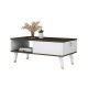 Table basse Wakian L90cm Bois foncé et Blanc