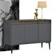 Buffet Bravi L120cm Anthracite et Bois foncé