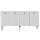 Buffet design Hogha L150cm Blanc et Argent