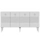 Buffet design Augred L150cm Blanc et Argent