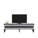 Meuble TV style contemporain Karinix L180cm Anthracite et Blanc