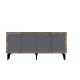 Buffet style contemporain Karinix L150cm Anthracite et Bois foncé