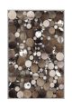 Tapis d'intérieur Sodalo 60x100cm Motif Cercles Effet peau d'animaux Marron foncé