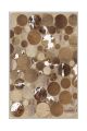 Tapis d'intérieur Sodalo 60x100cm Motif Cercles Effet peau d'animaux Marron