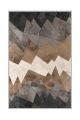 Tapis d'intérieur Apro 60x100cm Motif Géométrique Noir, Marron et Beige