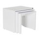 Lot de 3 tables basses gigognes Kibo Blanc