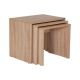 Lot de 3 tables basses gigognes Kibo Bois clair