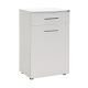 Meuble de salle de bain 1 tiroir et 1 porte basculante Nissaki L52xH83cm Blanc