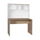 Bureau avec étagère intégrée Ruiz L110cm Chêne clair et Blanc