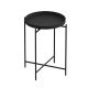 Table basse ronde style industriel Amula D46cm Métal Noir