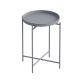 Table basse ronde style industriel Amula D46cm Métal Gris