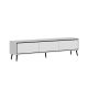 Meuble TV moderne Aves L180cm Blanc et Noir