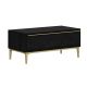 Table basse moderne avec rangement Bakita L90cm Noir et Or