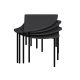 Lot de 4 tables basses gigognes Emina Anthracite et Noir