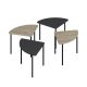 Lot de 4 tables basses gigognes Emina Anthracite, Bois clair et Noir