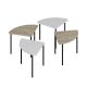 Lot de 4 tables basses gigognes Emina Bois clair, Blanc et Noir