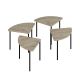 Lot de 4 tables basses gigognes Emina Bois clair et Noir