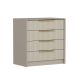 Commode 4 tiroirs Eurybie L72cm Beige