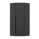 Armoire d'angle 1 portes Kanawa L74xH210cm Anthracite et Noir