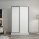 Dressing avec 2 porte coulissantes Carina L120xH190cm Blanc