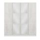 Armoire 4 portes et 6 miroirs Parai L180xH190cm Blanc