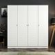 Armoire 4 portes Kuta L180xH190cm Bois Blanc