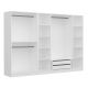 Armoire ouverte Antipax L270xH190cm 3 tringles et 2 tiroirs Blanc