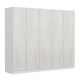 Armoire 5 portes Parai L225xH190cm Blanc