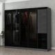 Dressing 5 portes Antipaxos L225xH210cm 3 tringles et 2 tiroirs Anthracite