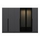 Armoire design 4 portes et 2 portes vitrées Kanowa L270xH210cm Anthracite